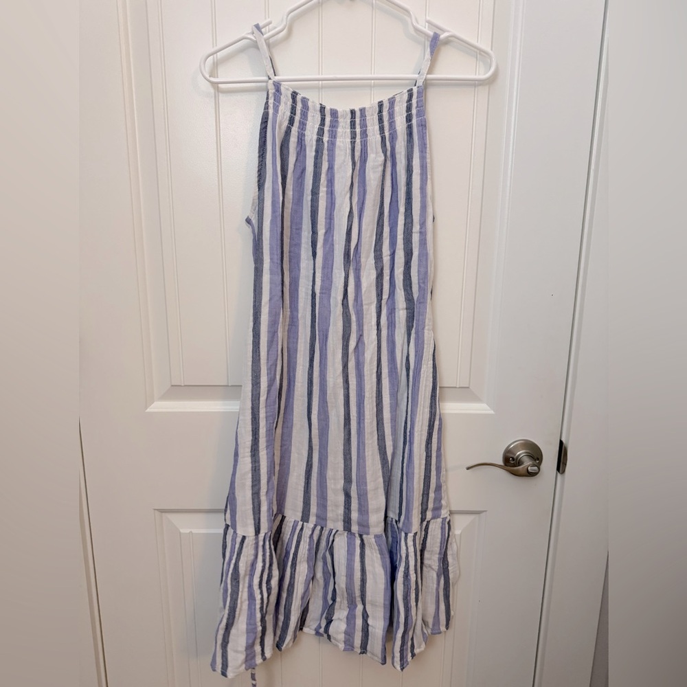 beachlunchlounge Blue and White Striped Dress small. NWT women’s dress